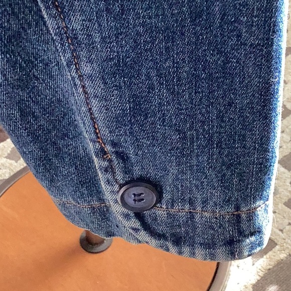 First Issue Liz Claiborne Vintage 2-Button 2-Pocket Denim Blazer Large - Picture 5 of 5